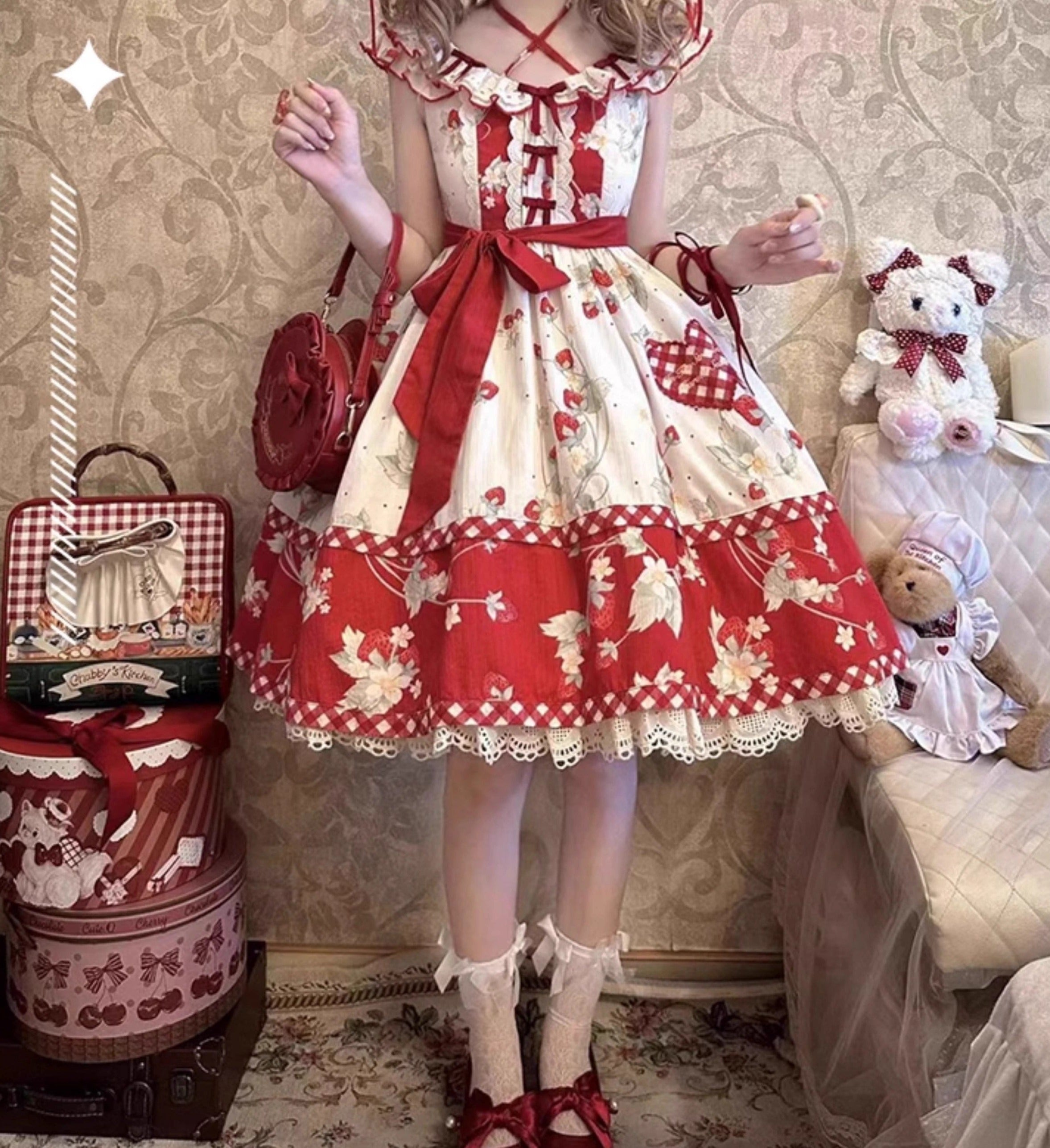 Strawberry Orchard Strawberry Jumper Skirt