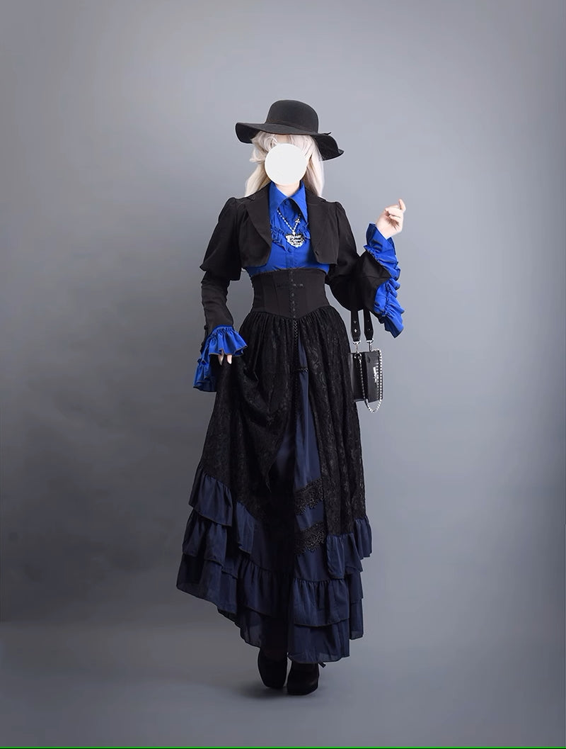 [Sale period ended] Poisonous Klein blouse, skirt, jacket 3-piece set