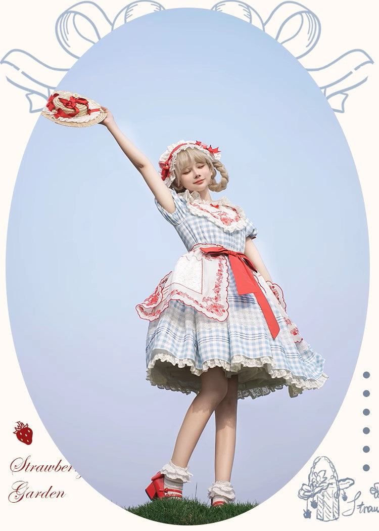 Strawberry Basket スタンドカラーワンピース