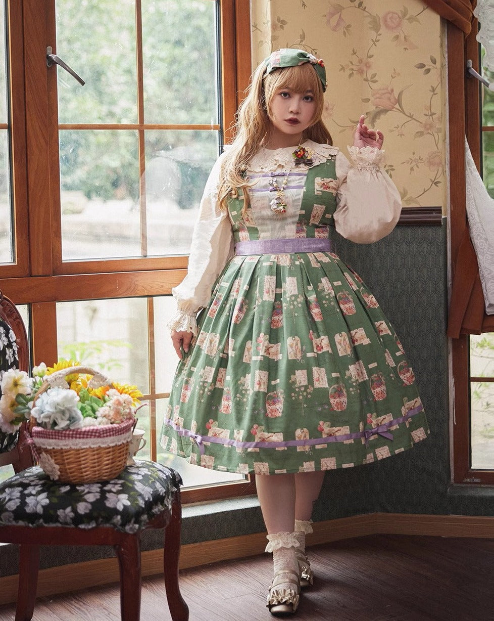 [Sale period ended] Forest Picture Book Printed Jumper Skirt