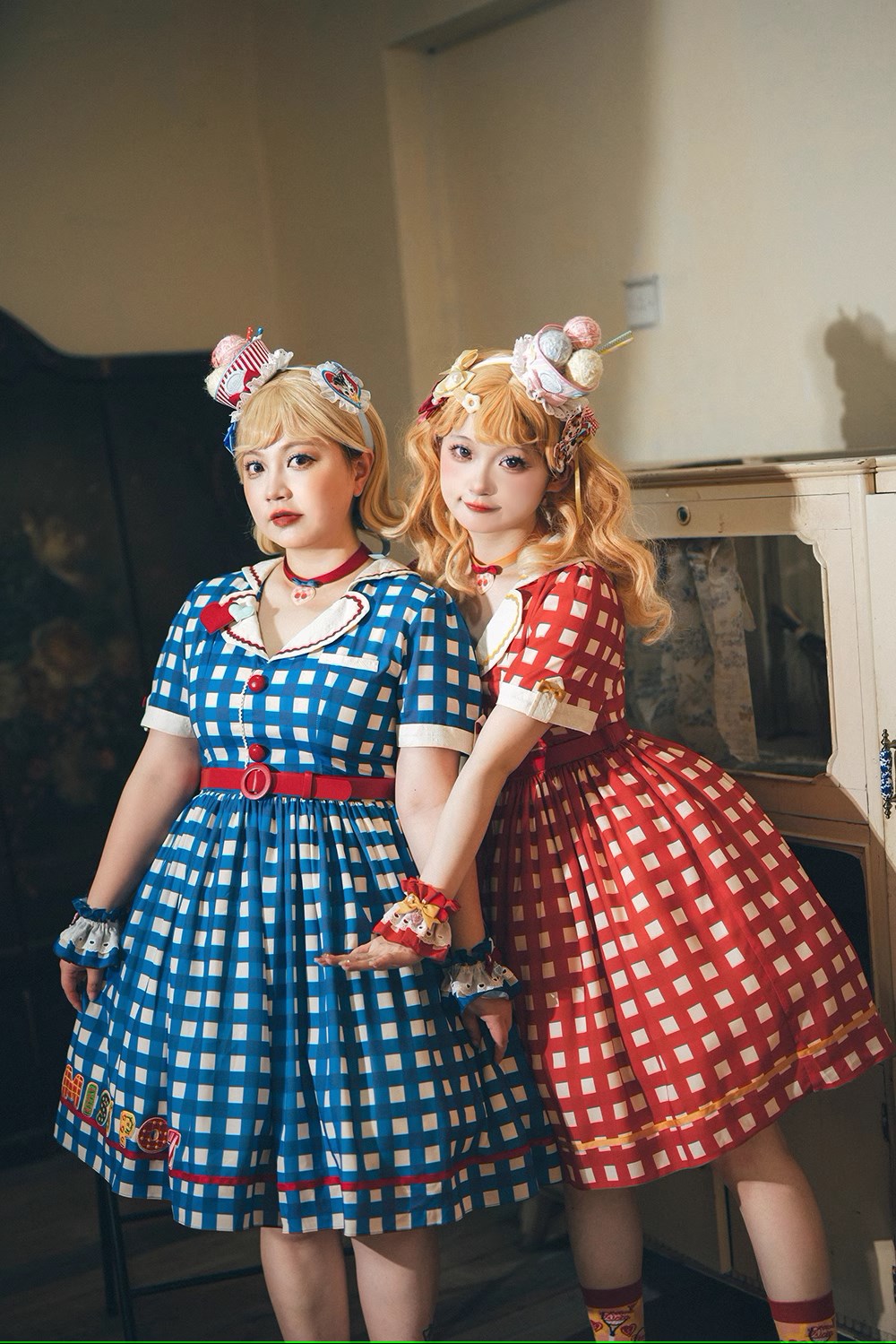 [Pre-order] Sweet Kitty Retro Cafe Style Dress
