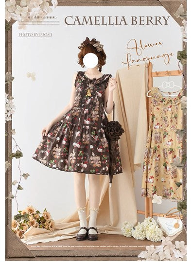 【再販・受注予約7/29まで】Camellia Berry ジャンパースカート シンプルタイプ・ショート丈