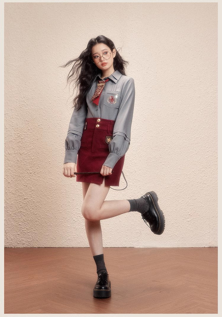 [Pre-orderle] Hogwarts School of Witchcraft and Wizardry waist shape blouse