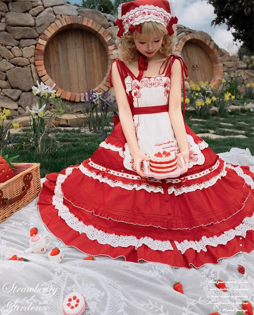 Strawberry Basket Jumper Skirt