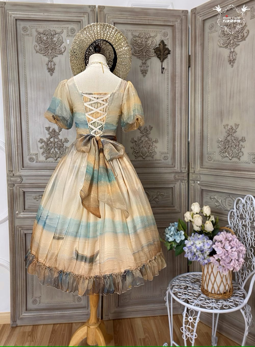 [Sales period ended] Elegance Greek oil painting style print dress