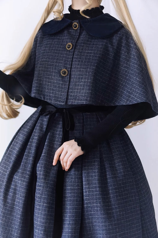 [Sale period ended] Earl Gray checked cloak
