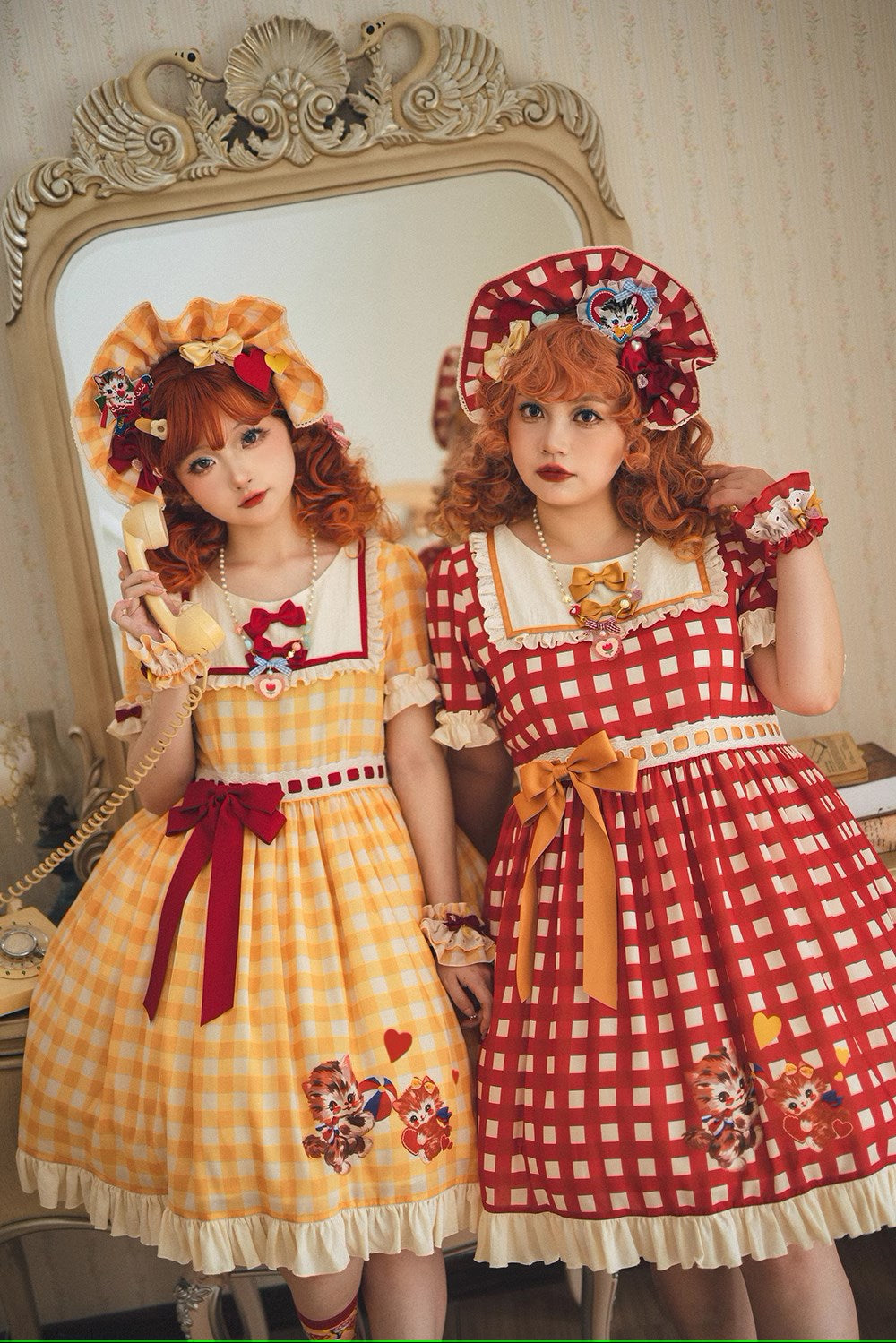 [Pre-order] Sweet Kitty Retro Casual Dress