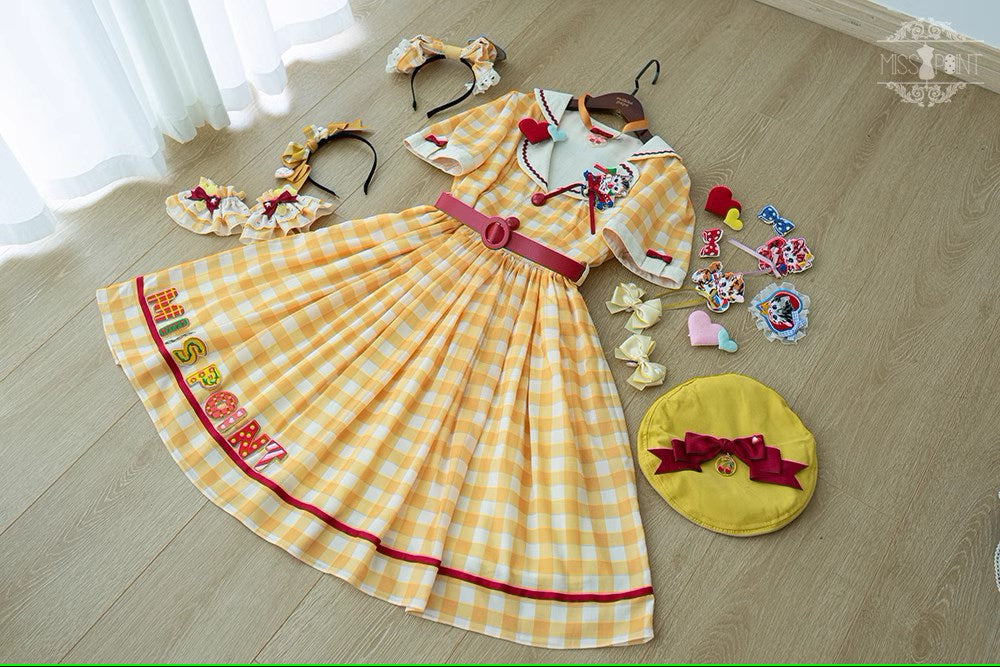 [Pre-order] Sweet Kitty Retro Cafe Style Dress