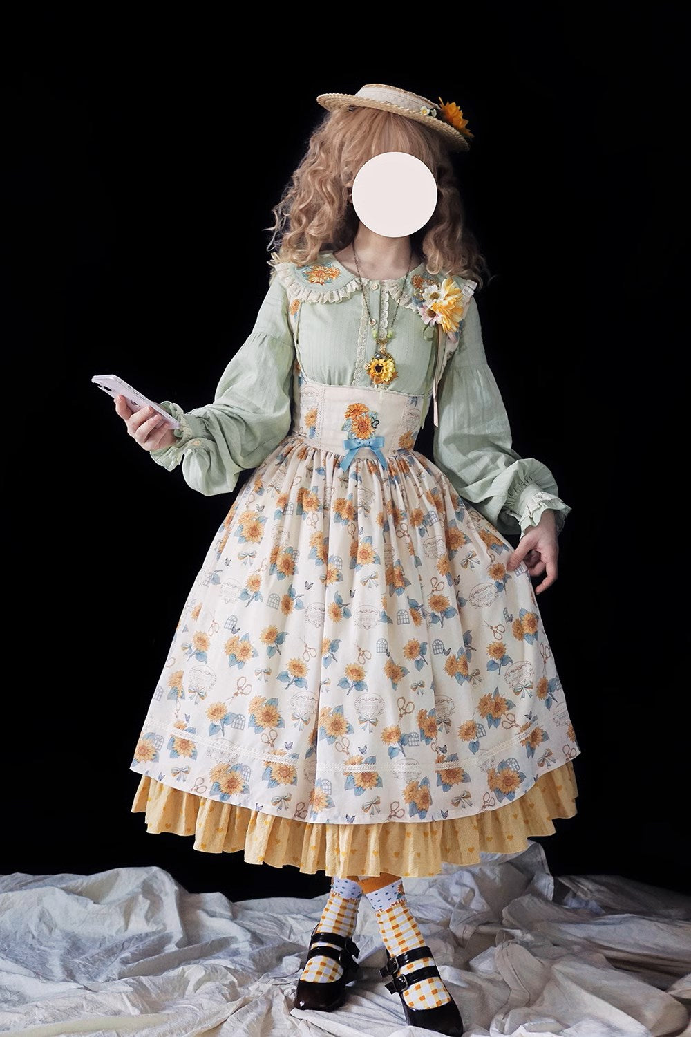 【予約販売】Gardening Sunflower コルセットジャンパースカート
