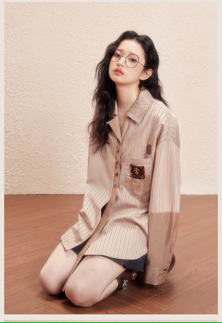 [Pre-order] Hogwarts School of Witchcraft and Wizardry stripe design blouse