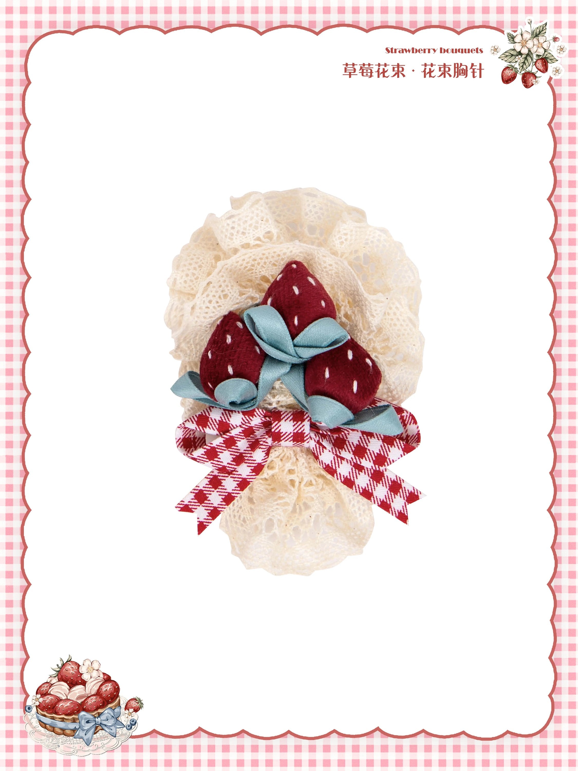 [Only available with simultaneous purchase] Strawberry Bouquet accessories
