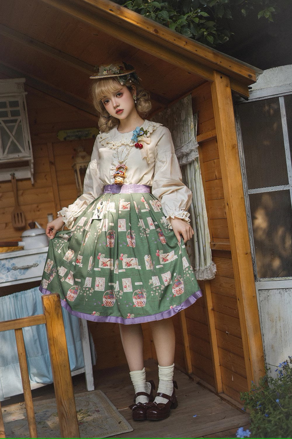 [Pre-order] Forest Encyclopedia Print Skirt