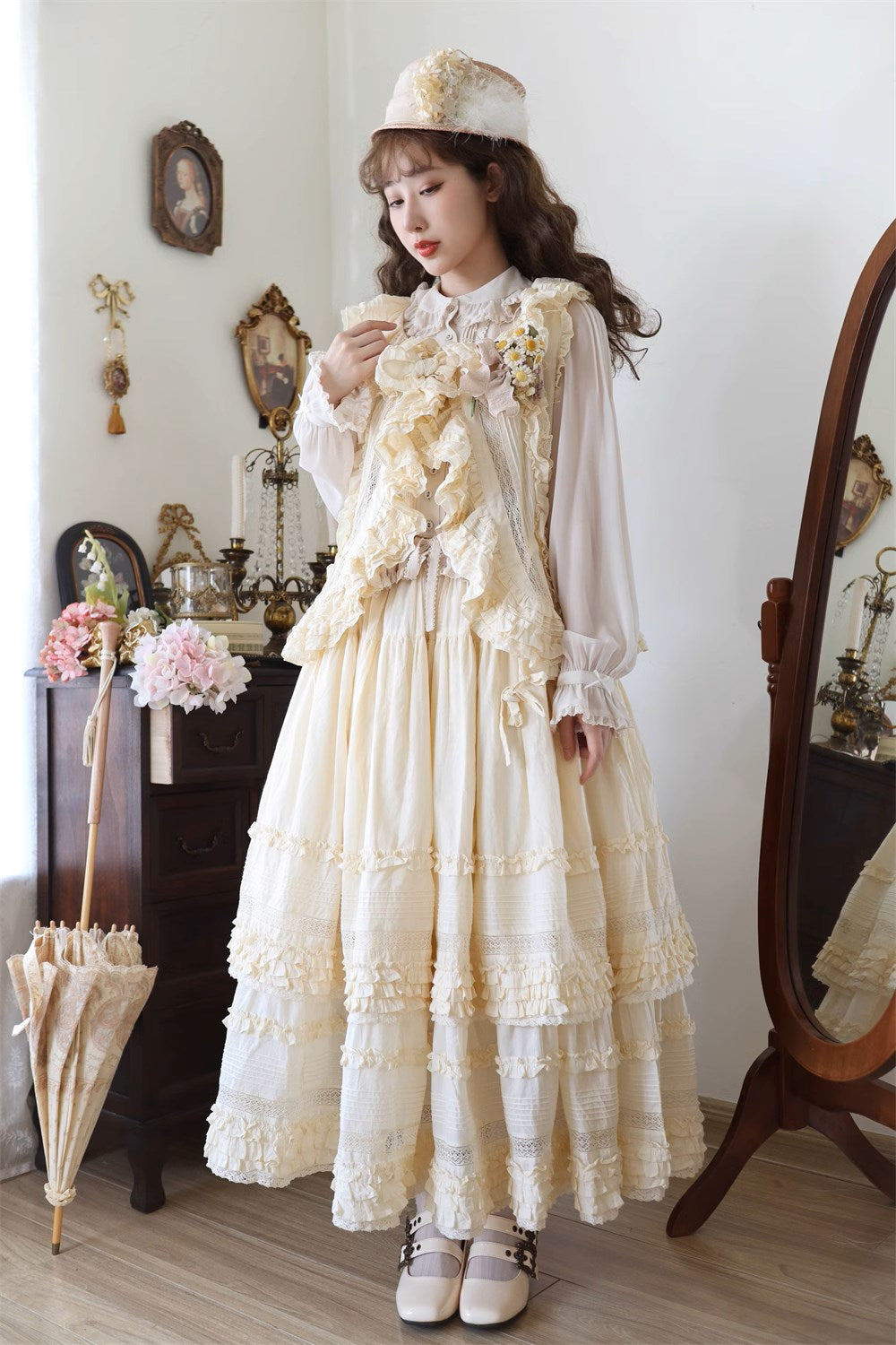 [Sale period has ended] Rothenburg Bear Frill Skirt