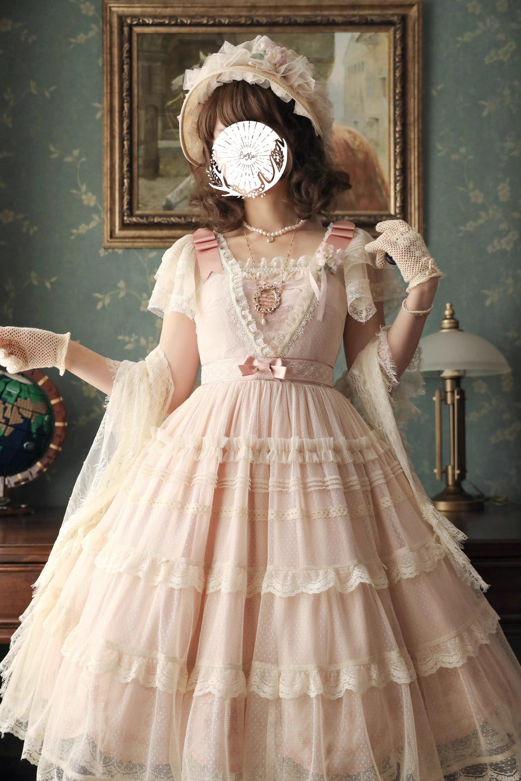 Afternoon Tea Party Embroidered Polka Dot Tulle Dress