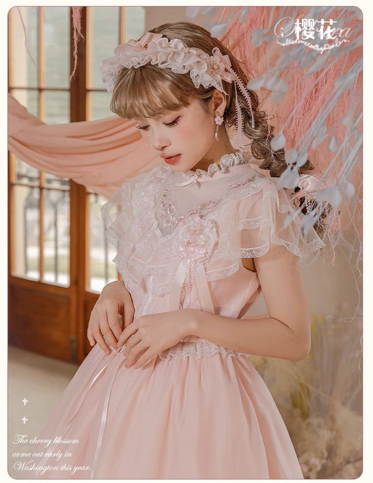 [Sale period ended] Confession under the Sakura Tree sheer dress