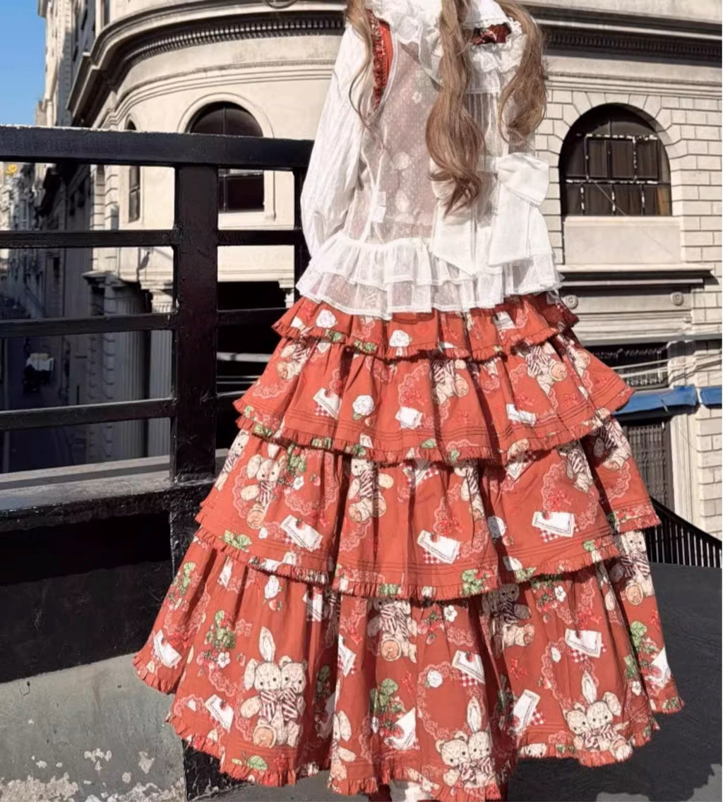 【再販・受注予約5/18まで】Camellia Berry ジャンパースカート ティアードタイプ・ロング丈