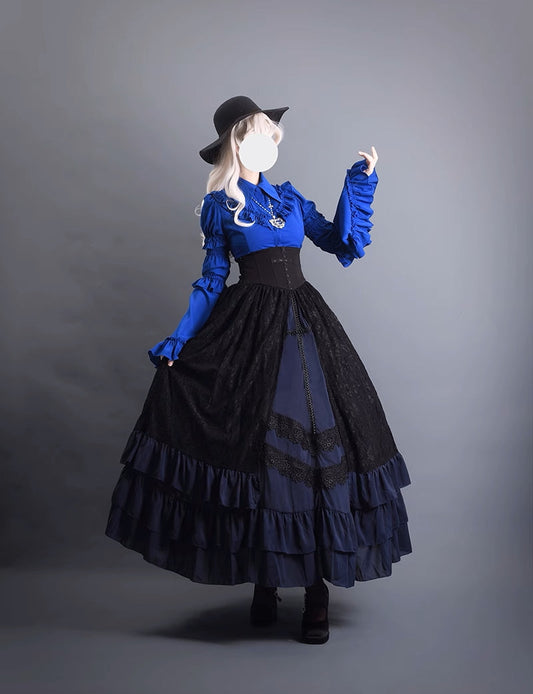 [Sale period ended] Poisonous Klein blouse/skirt 2-piece set