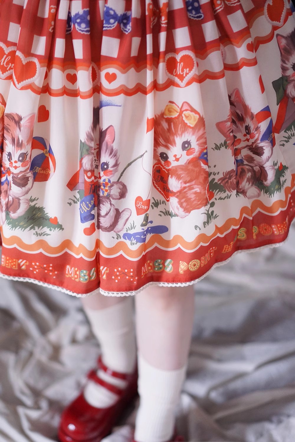 【予約販売】Sweet Kittyレトロミニスカート