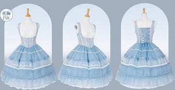 Antique Porcelain Plates Corset Jumper Skirt