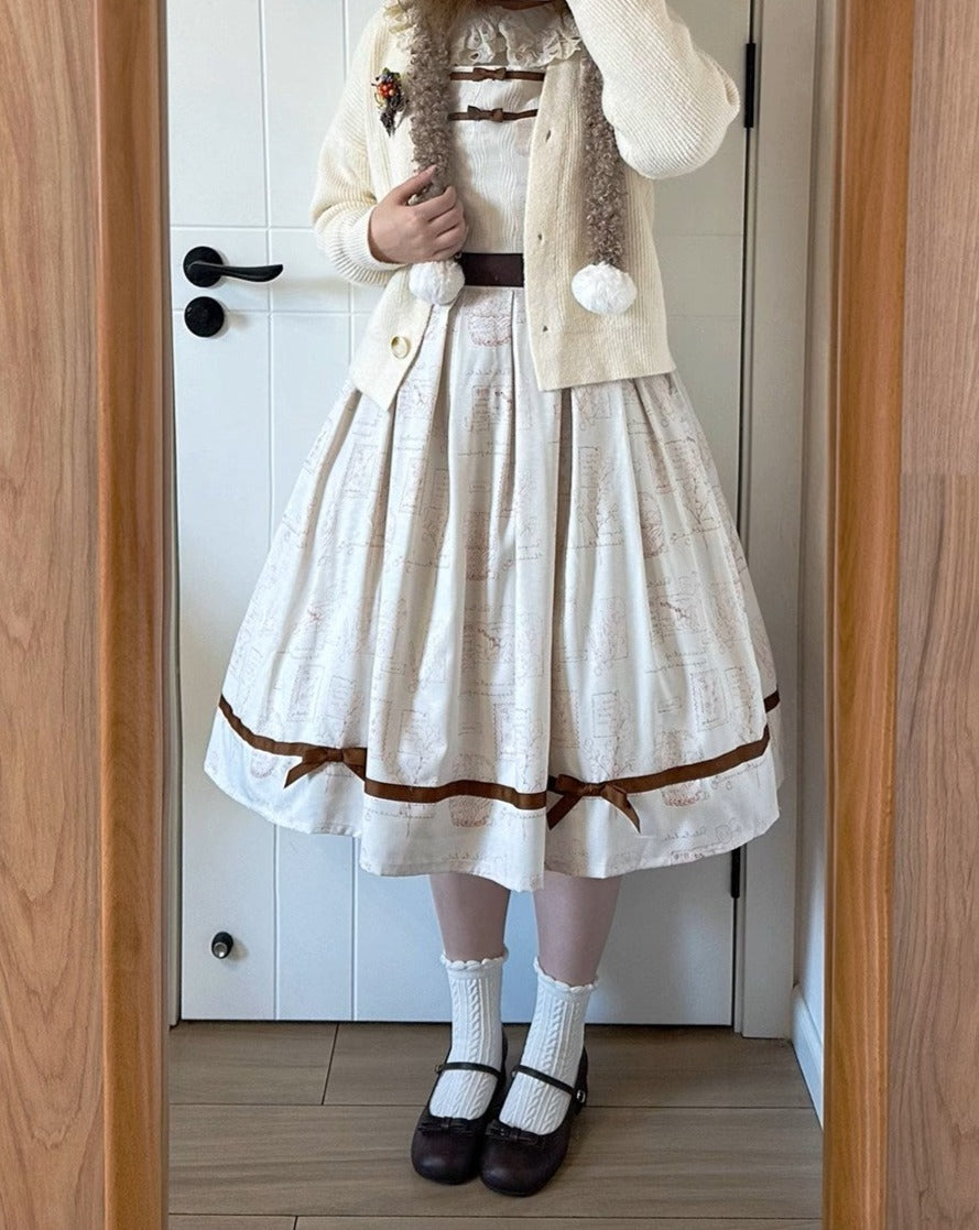 [Pre-order] Forest Encyclopedia Print Jumper Skirt