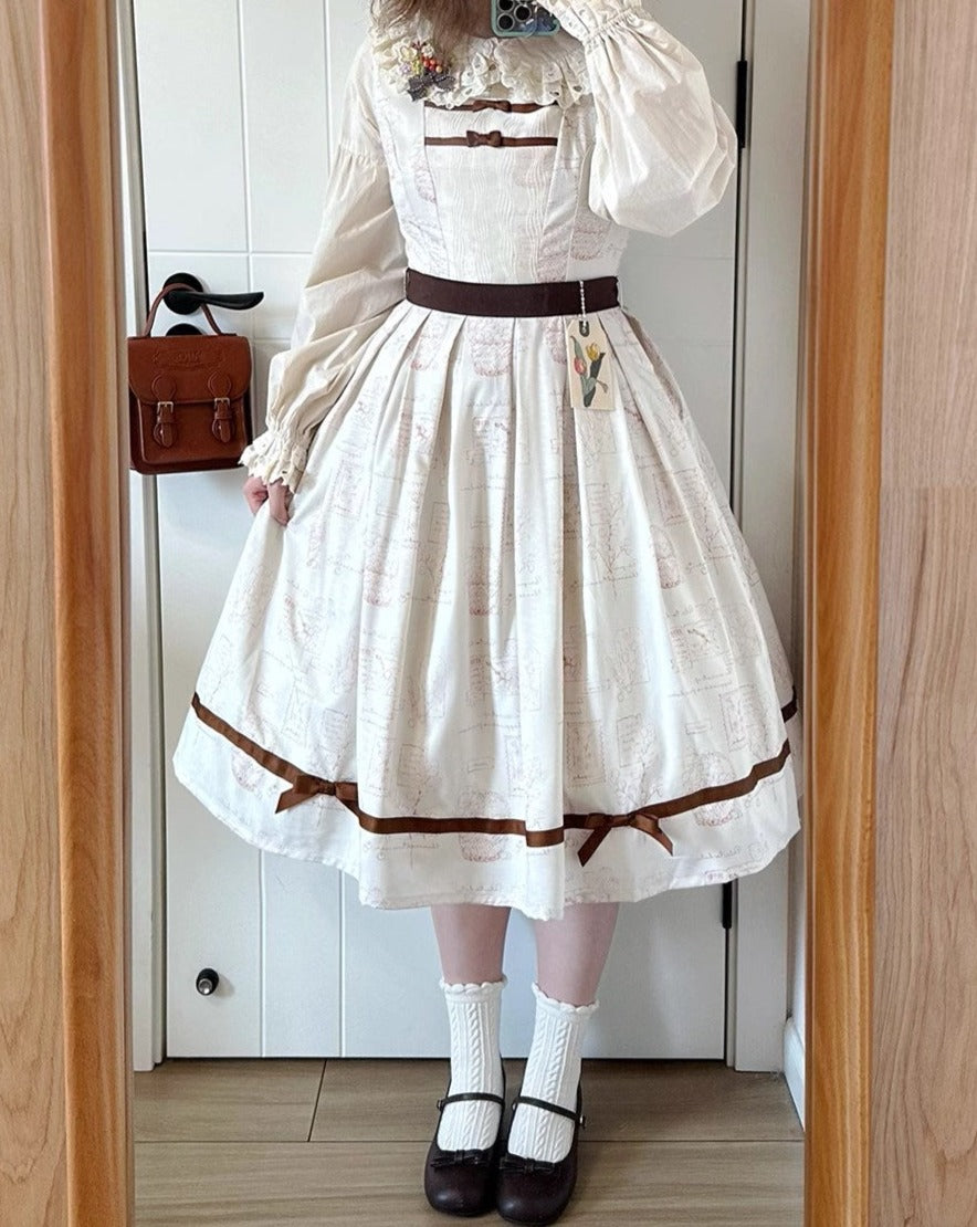 [Pre-order] Forest Encyclopedia Print Jumper Skirt