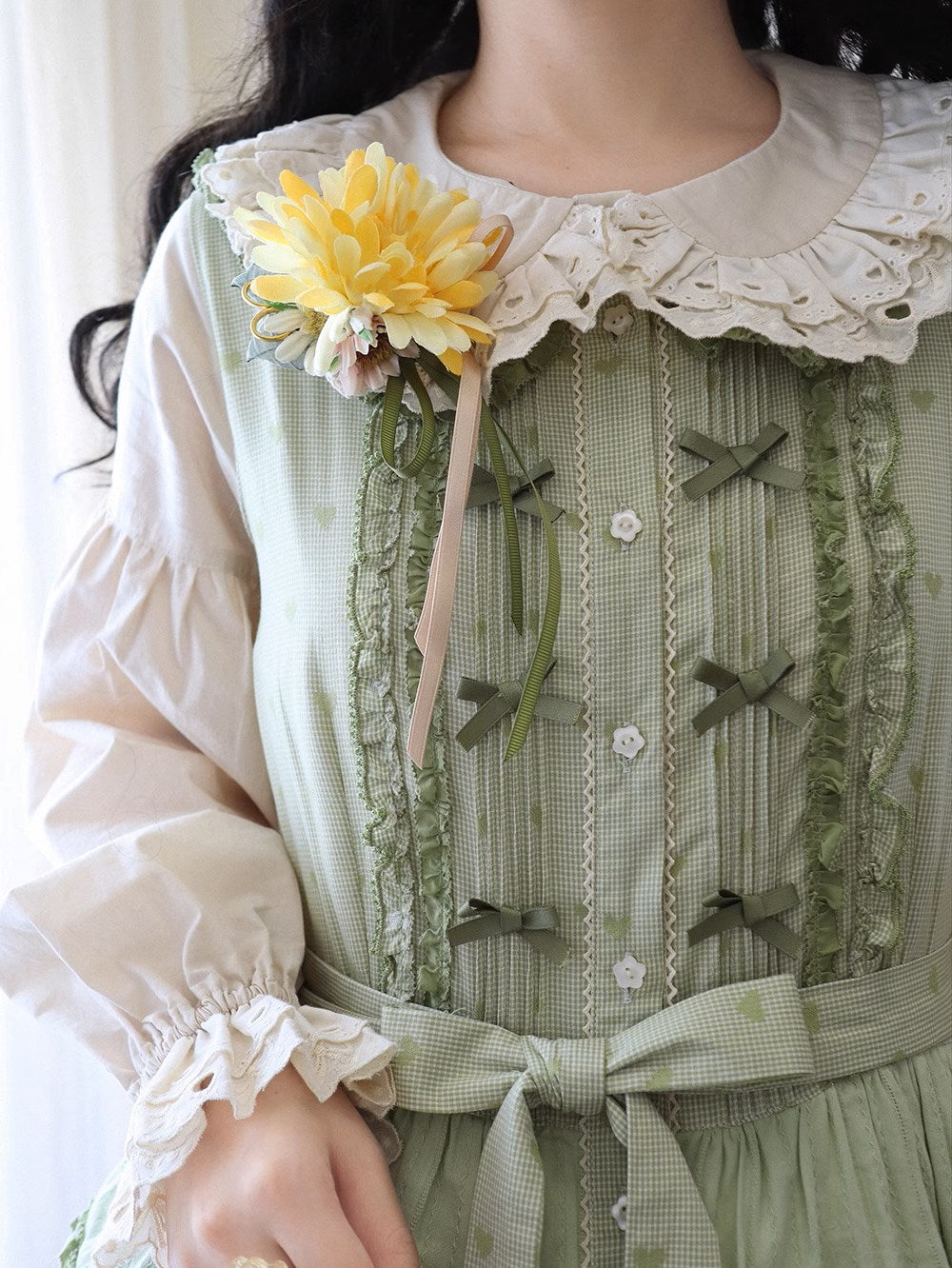 [Pre-orders available until 10/29] Gardening Sunflower jumper skirt, tiered type