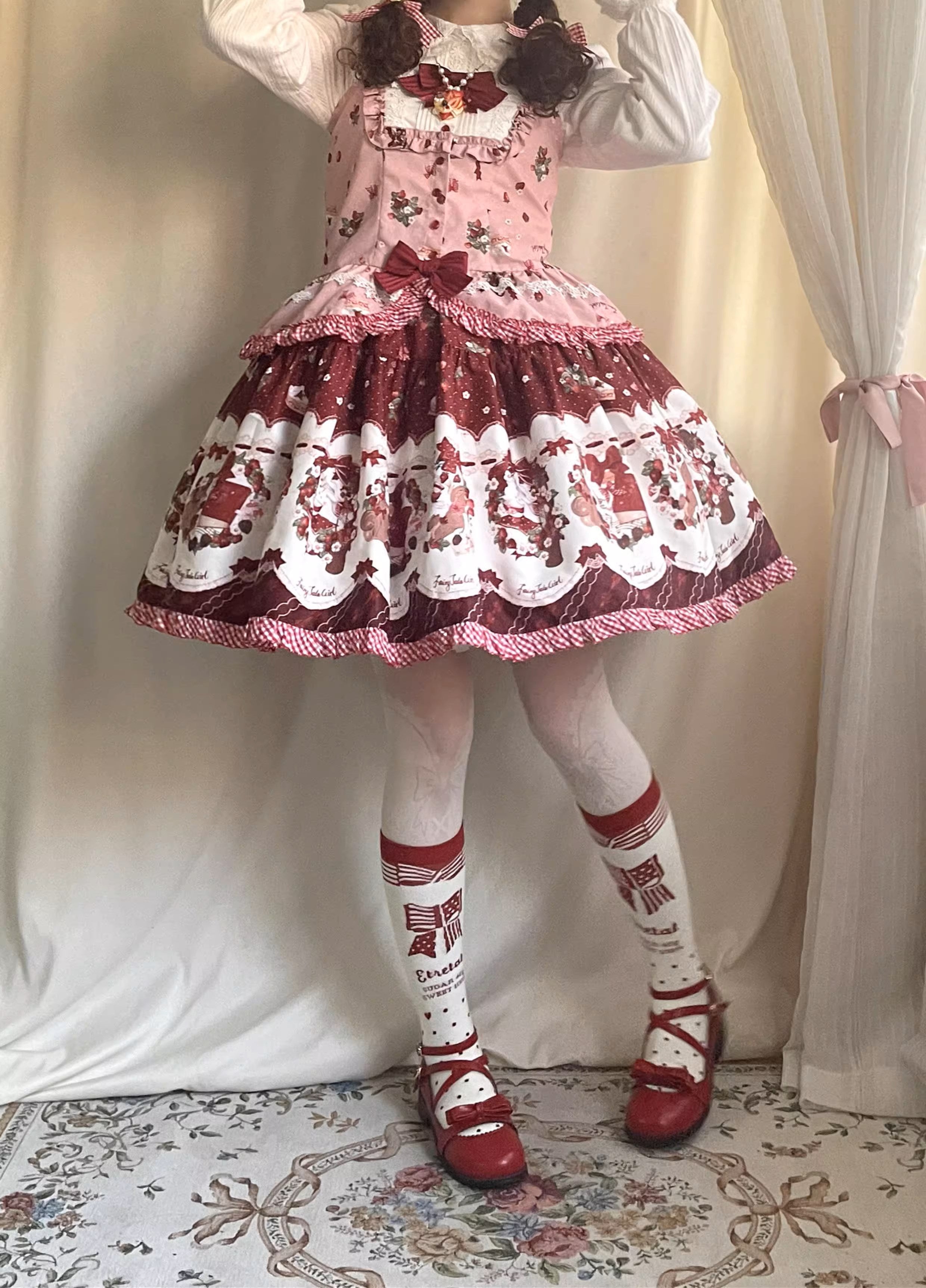 Berry Party プリントミニスカート