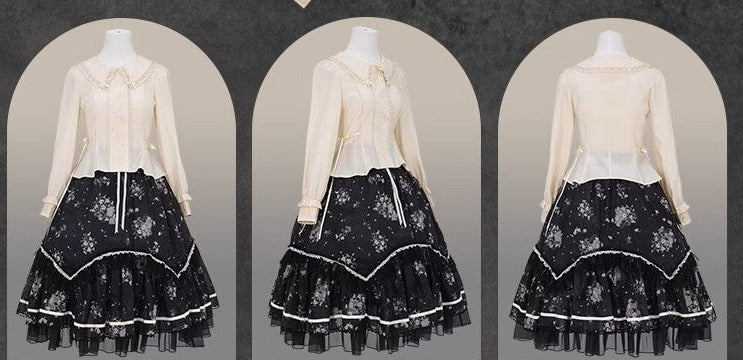 [Sale period ended] Lily Poetry print skirt