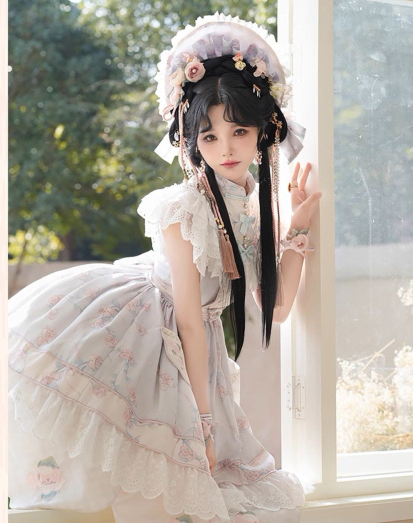 [Sale period ended] Luo Shenhua-Xiaoman-Short sleeve Mao color dress
