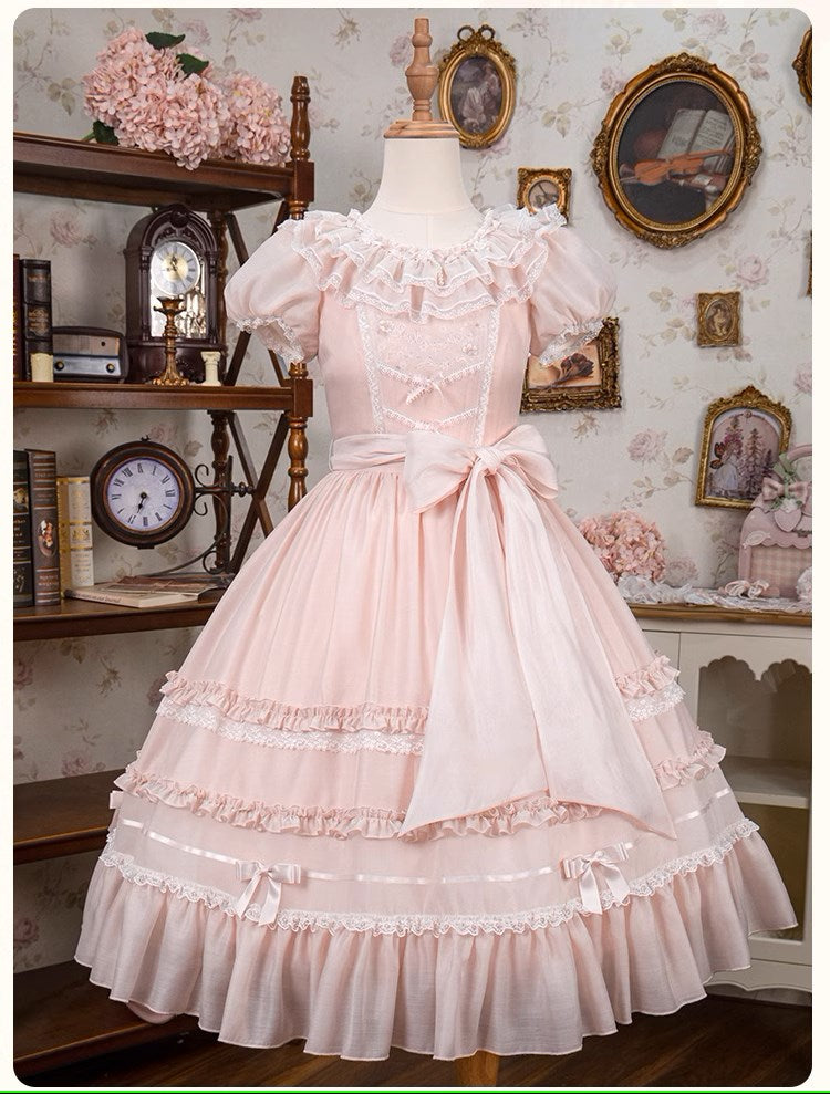 [Sales period ended] Confession under the Sakura Tree Puff sleeve dress