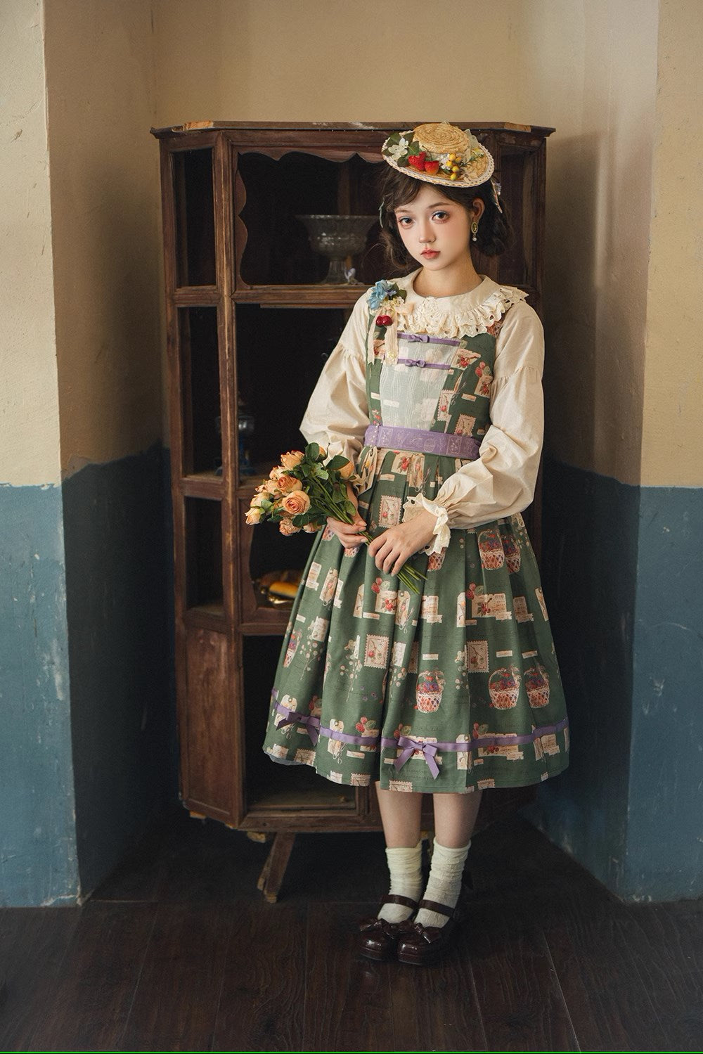 [Pre-order] Forest Encyclopedia Print Jumper Skirt
