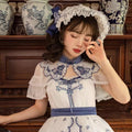 Kingfishers Take Flowers China Style Lace Shawl