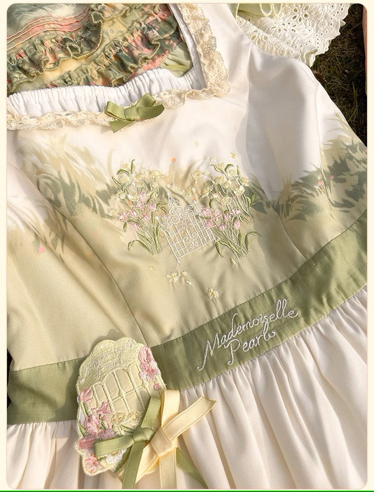 [Resale/Pre-orders available until 2/12] Fragrant Grass Print Jumper Skirt