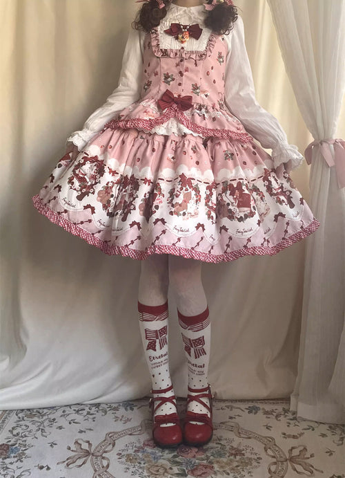 Berry Party printed mini skirt