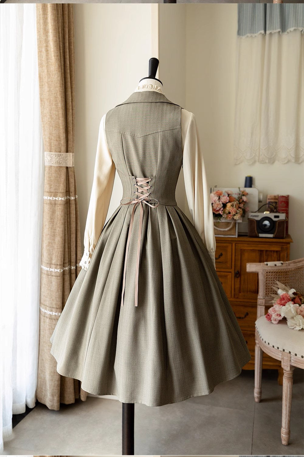 [Pre-order] Forest Knows Fall Classical Jumper Skirt with Ribbon Headband