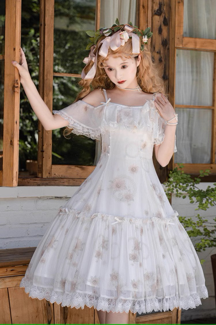 Sunflower dance frill jumper skirt