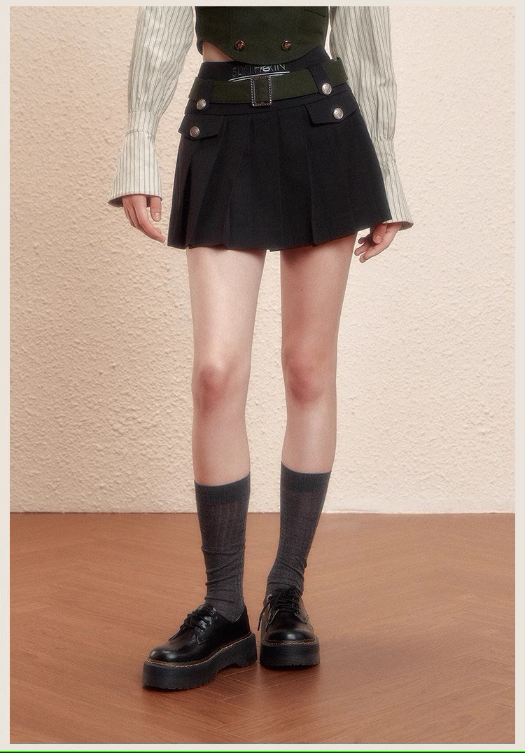 [Pre-order] Hogwarts School of Witchcraft and Wizardry Metal Button Miniskirt