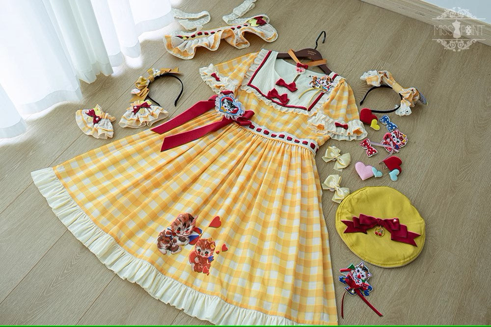 [Pre-order] Sweet Kitty Retro Casual Dress