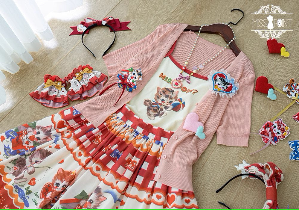 【予約販売】Sweet Kittyレトロカーディガン