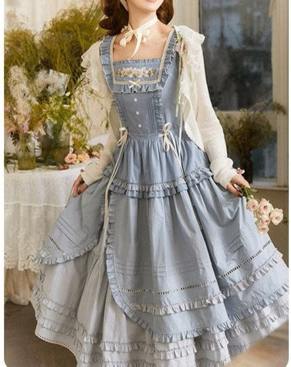 [Sale period ended] PEACH TREE embroidered jumper skirt