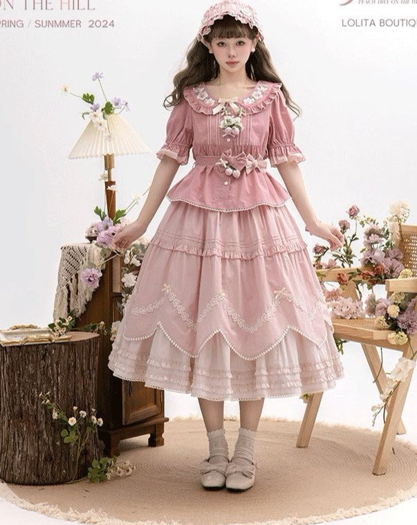 [Sale period ended] PEACH TREE gradation skirt