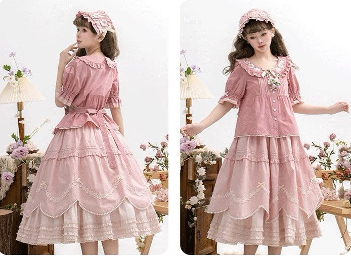 [Sale period ended] PEACH TREE gradation skirt