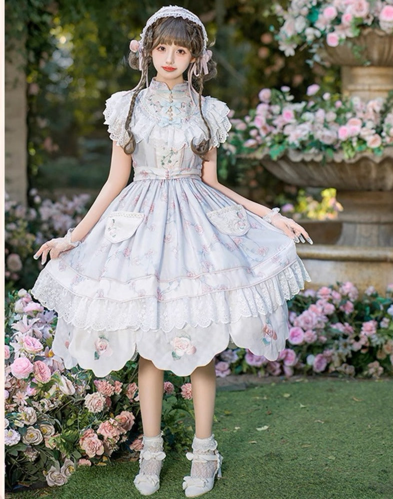 [Sale period ended] Luo Shenhua-Xiaoman-Short sleeve Mao color dress