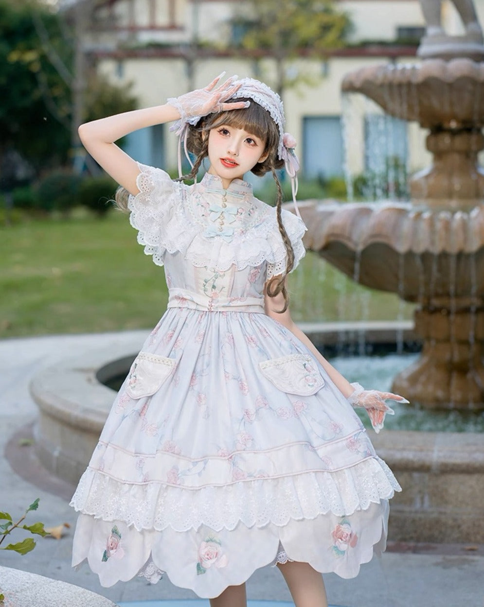 [Sale period ended] Luo Shenhua-Xiaoman-Short sleeve Mao color dress