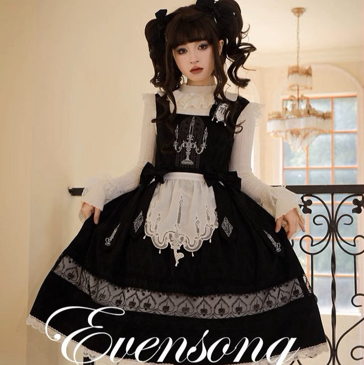 Evensong リボンのジャンパースカート