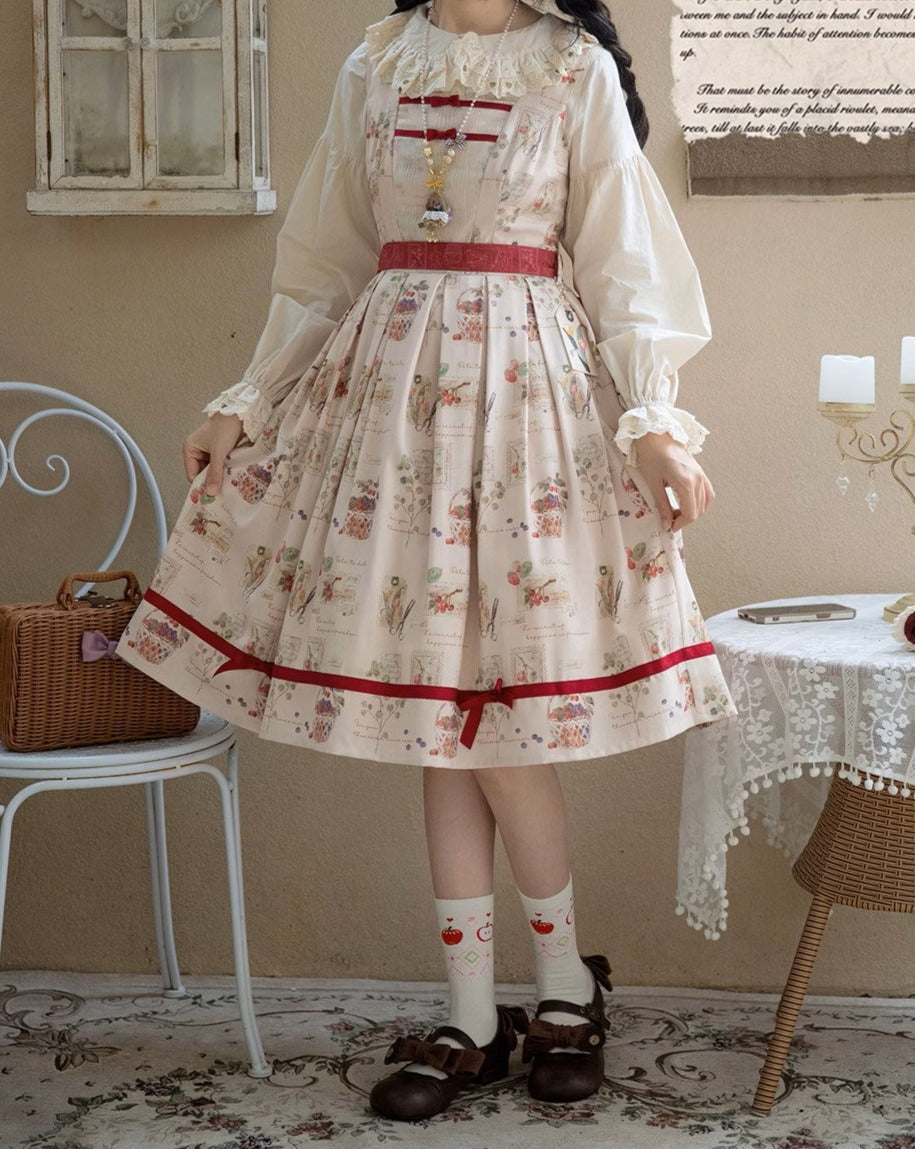 [Pre-order] Forest Encyclopedia Print Jumper Skirt
