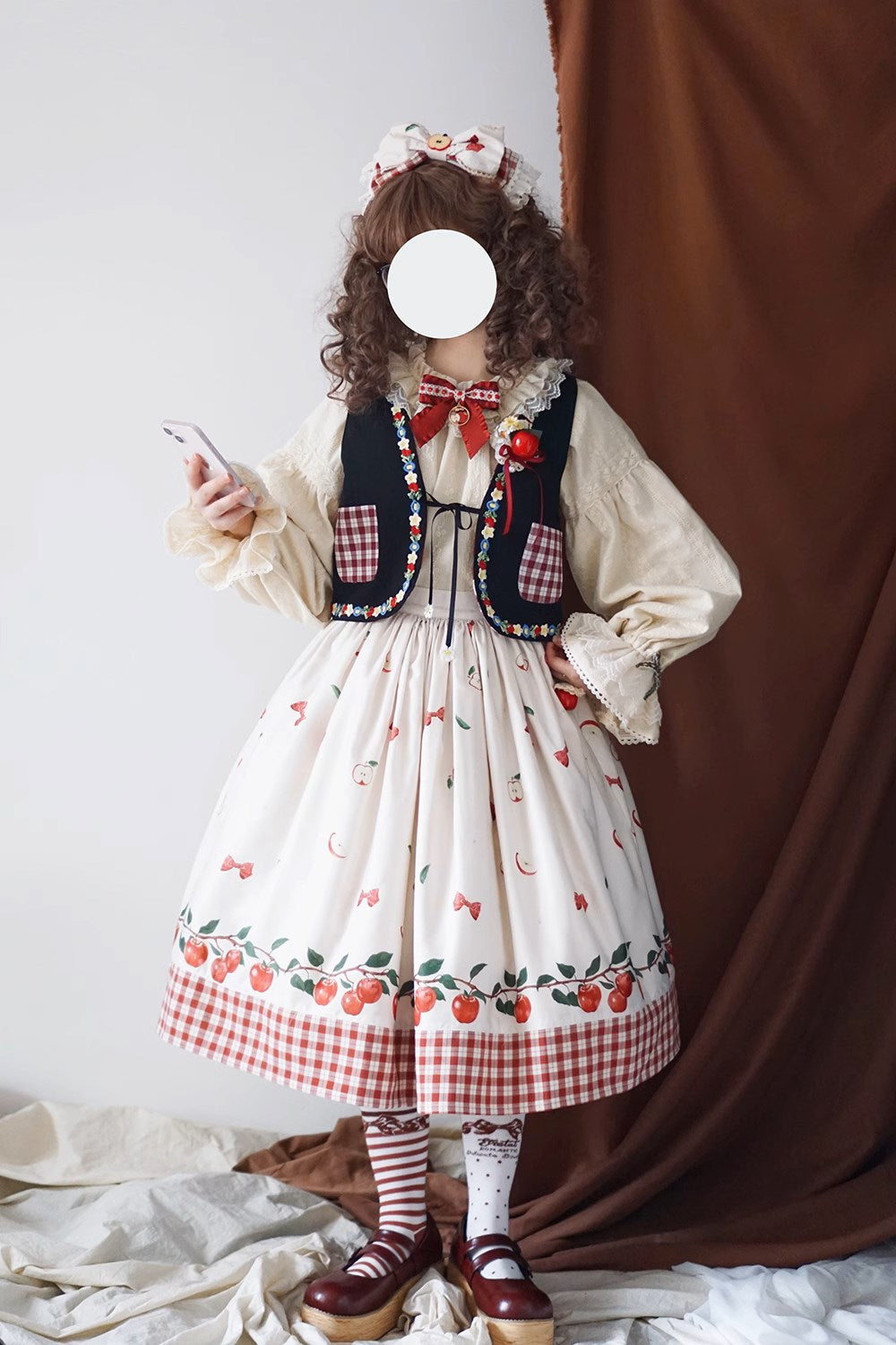 【予約販売】Apple Garden バイエルン風2wayサロペットスカート