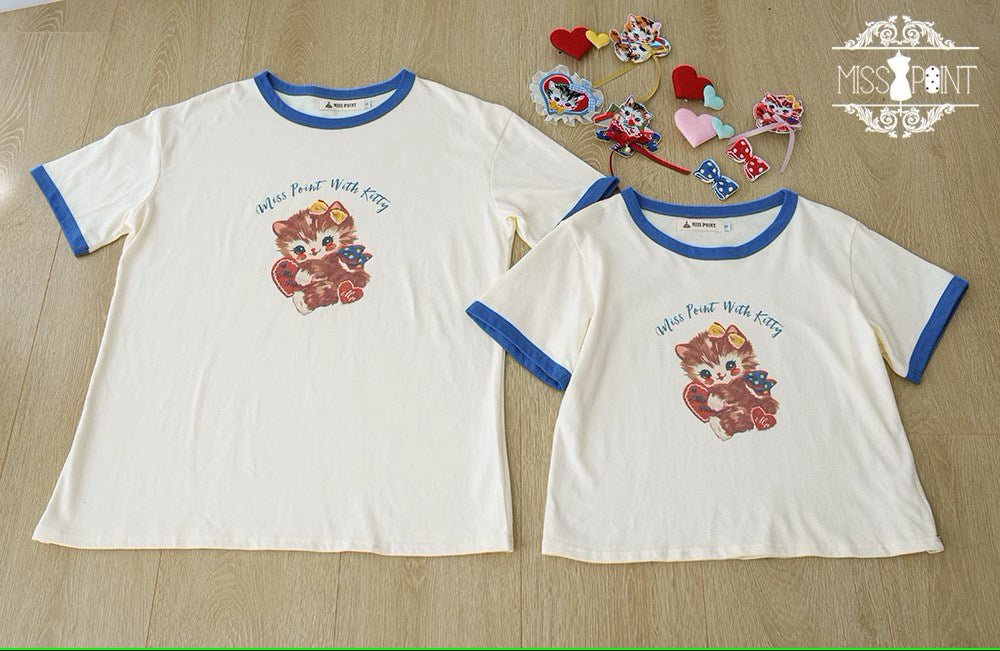 Sweet KittyレトロプリントTシャツ