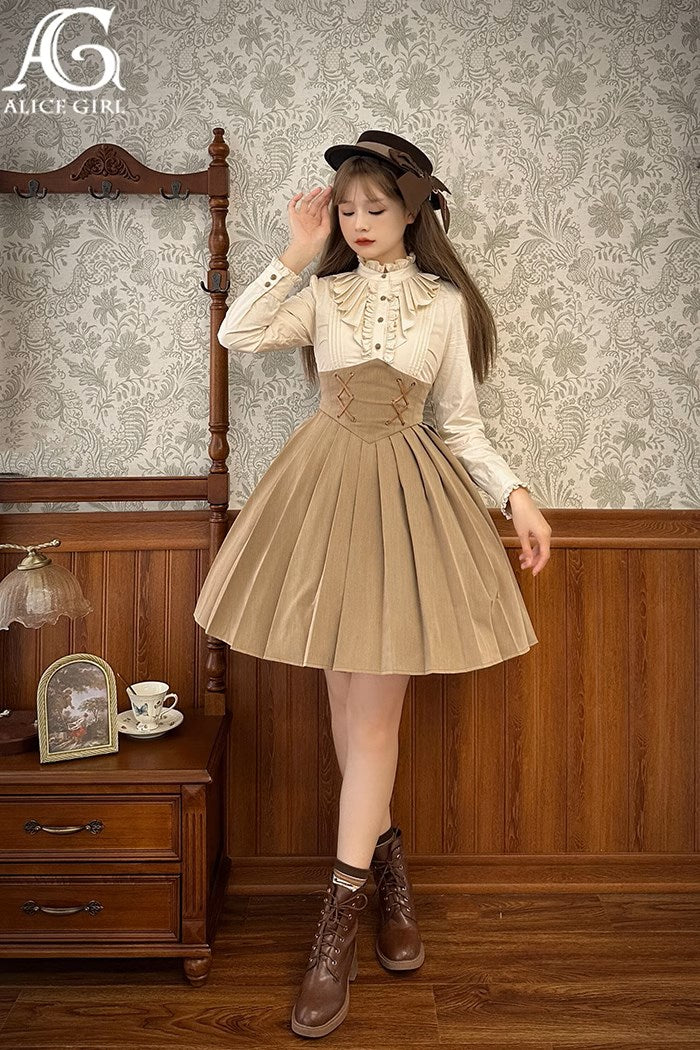 [Pre-order] Detective Butler Fake Two-Piece Style Switching Dress