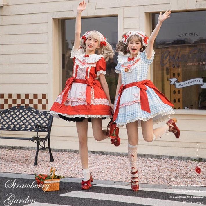 Strawberry Basket 丸襟ワンピース